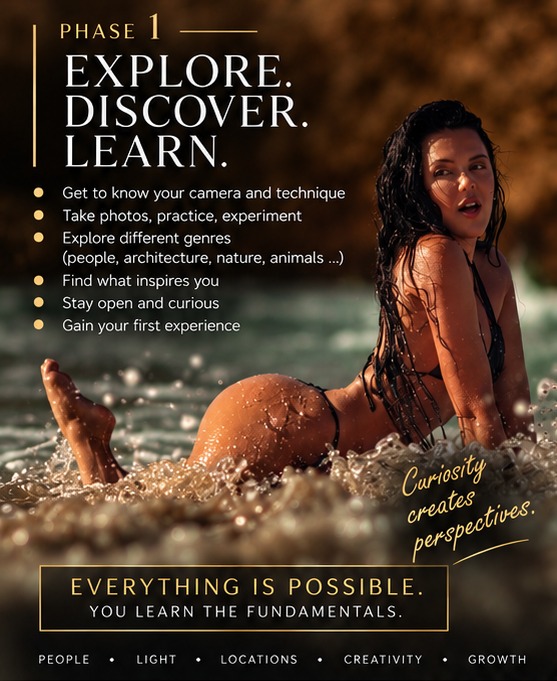 Phase 1 – Explore, discover, learn: people photography coaching in Mallorca