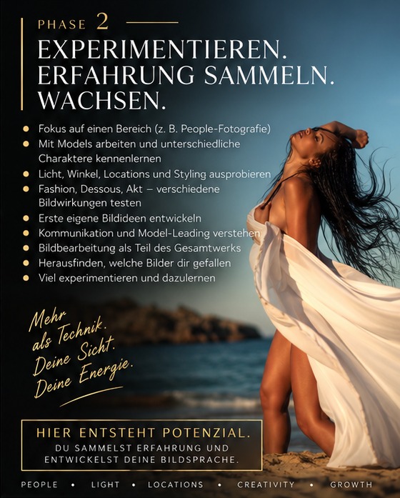 Phase 2 – Experiment, gain experience, grow: model shoot on the coast of Mallorca