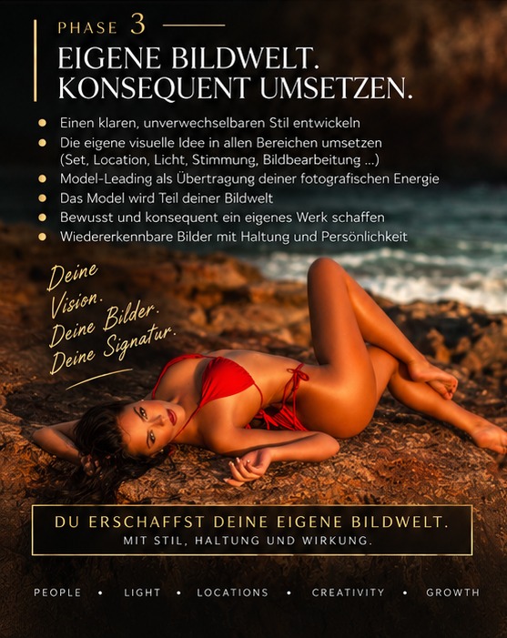 Phase 3 – Your own visual world: photography coaching with a model in Mallorca
