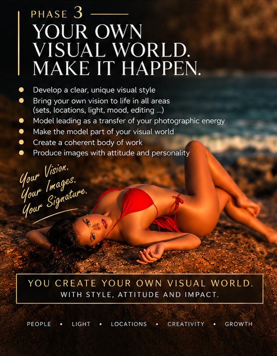 Phase 3 – Your own visual world: photography coaching with a model in Mallorca